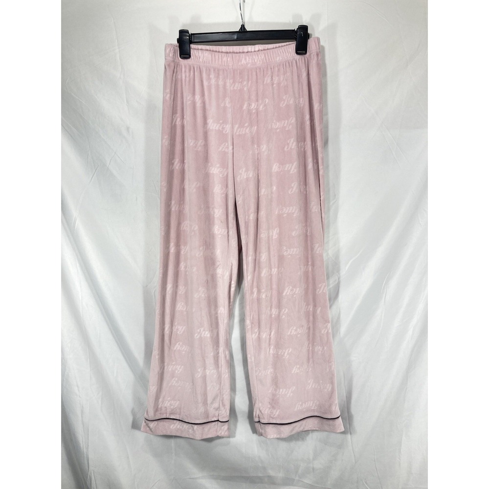 Vintage Juicy Couture Super Wide Legs Women's Pajama Pants  Pink Velvet Size M